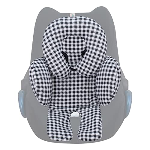 JYOKO KIDS Sitzverkleinerer Antiallergikum Universal Baby 100% Baumwolle (Vichy, Enthält eine Kopf- und eine Körperstütze, 2 Teile) von JYOKO