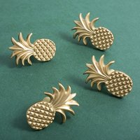 Ananas Messing Knäufe Modern Kommode Knauf Pulls Küche Garderobe Schrank Schubladenknopf Gold Dekor von JackAccessories