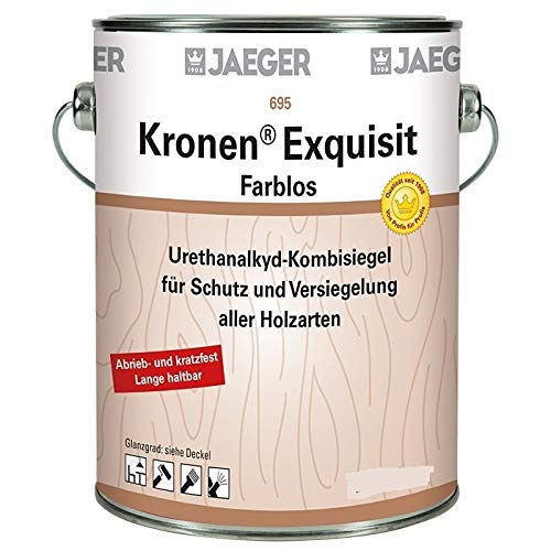 Jaeger 695 Kronen® Exquisit farbloser Holzsiegel für innen (375 ml, seigenglänzend) von Jaeger