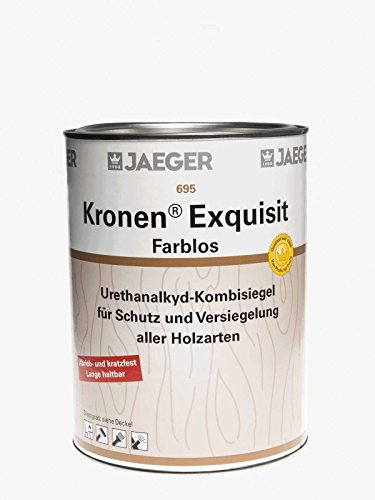 Jaeger 695 Kronen Exquisit seidenglänzend 0,75l Klarlack Holzlack Klarsiegel matt von Jaeger