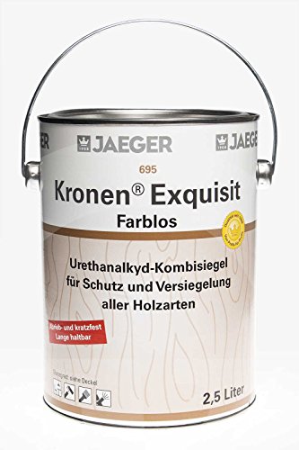 Jaeger 695 Kronen Exquisit tuffmatt 2,5l Klarlack Holzlack Klarsiegel matt von Jaeger