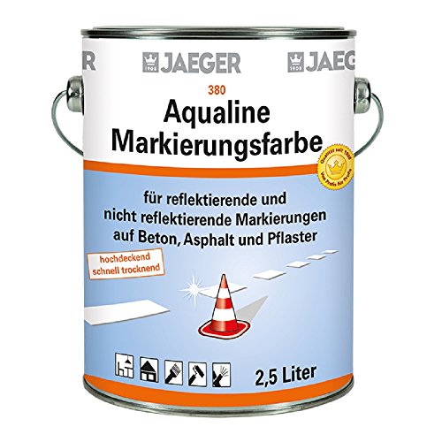 Jaeger Aqualine Markierungsfarbe, wasserverdünnbar 2,5 Liter (gelb RAL1023) von Jaeger