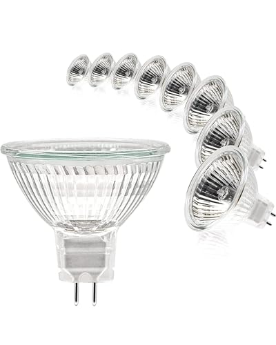 Jaenmsa MR16 Halogen Leuchtmittel, Halogen 12V 50W, GU5.3 Halogenstrahler 2700K Warmweiß, MR16 Halogenlampen Dimmbar, Halogen Reflektor Glühbirne Glühlampen Bi-Pin, Deckenglühbirnen 280LM 8er Pack von Jaenmsa