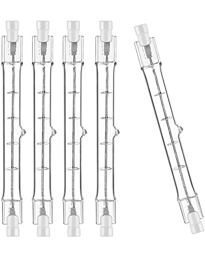 Jaenmsa R7S Halogen Leuchtmittel 118mm 300W 230V, 5er Pack Halogenstab R7S 118mm, Halogen Birne r7s Dimmbar Halogenstablampe für baustrahler, Arbeit Landschaftsbeleuchtung,Wohnzimmerleuchten von Jaenmsa