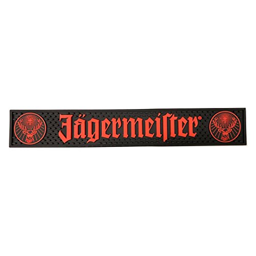 Jagermeister Schwarz & Orange Logo Bar Mat von Jägermeister