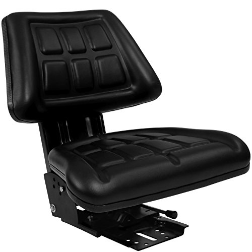 Traktorsitz mit Rückenlehne, Traktorsitz mit Aufhängung, Farbe Schwarz von Jago