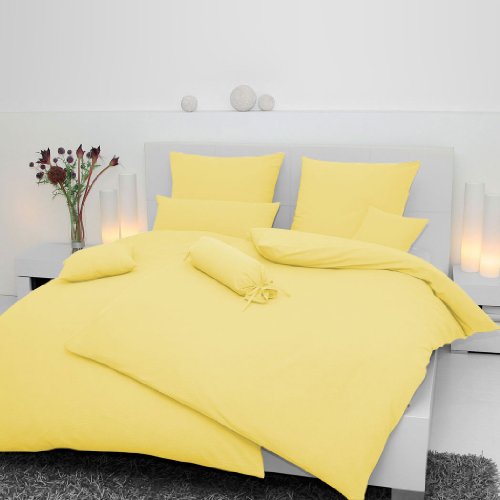 Janine Design Mako-Soft-Seersucker Bettwäsche Piano gelb 1 Bettbezug 135 x 200 cm + 1 Kissenbezug 80 x 80 cm von Janine Design
