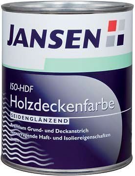 2x Jansen ISO-HDF Holzdeckenfarbe 2,5 Liter - seidenglänzend von Jansen