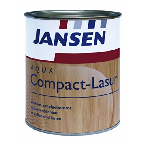 JANSEN Aqua Compact-Lasur Dickschichtlasur für Holz 375ml teak von Jansen