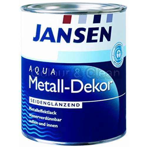 JANSEN Aqua Metall-Dekor Metalleffektlack 750ml kupfer von Jansen