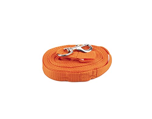 JANUEL - Hundeleine aus Polyester – Länge 10 m x Breite 25 mm – Orange von januel