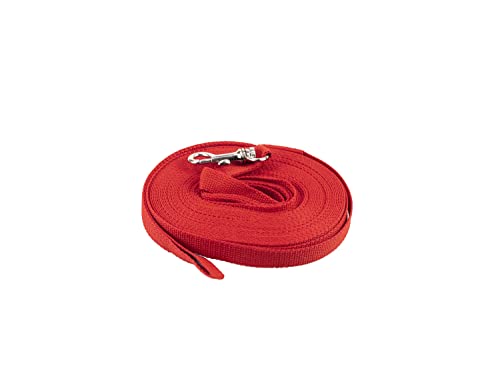 JANUEL - Hundeleine aus Polyester – Länge 10 m x Breite 25 mm – Rot von januel