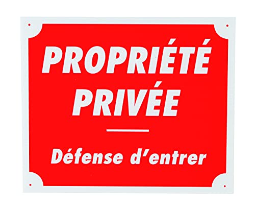 Januel Hinweisschild Privée Défense d'Entrer – 30 x 25 cm – rot & weiß – Akylux weich 4 mm von januel
