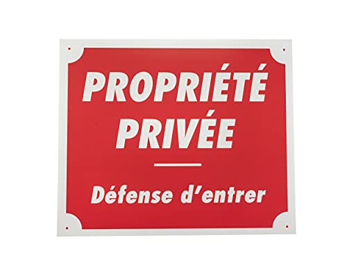 Januel Schild Privée Défense d'Entrer – Schild mit Hinweisschild – 30 x 25 cm – rot & weiß – Aluminium 0,5 mm – UV-beständig von januel