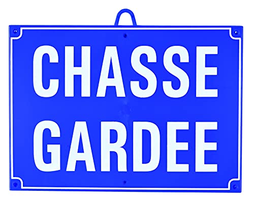 Januel Schild für Jagdgebiet – Schild für Territoire de Jagd – Schild, 28 x 20 cm – blau bedruckt weiß – PVC 5 mm – UV-beständig von januel