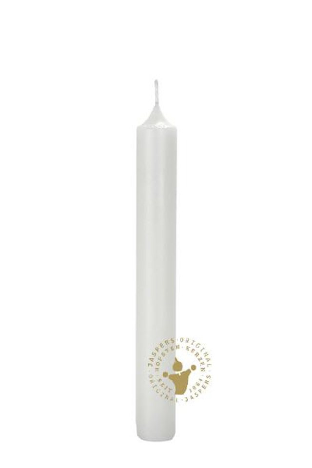 Jaspers Kerzen Tafelkerze Haushaltskerzen weiß 185 x 22 mm, 8 Stück von Jaspers Kerzen