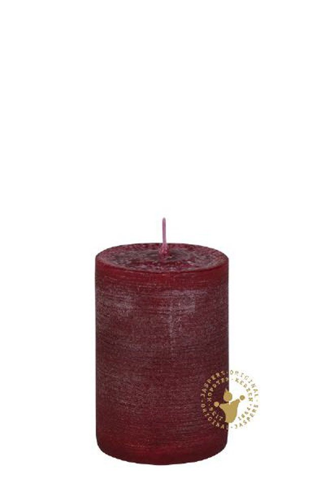 Jaspers Kerzen Rustic-Kerze Nordische Reifkerzen bordeaux Ø 60 x 150 mm, 1 von Jaspers Kerzen