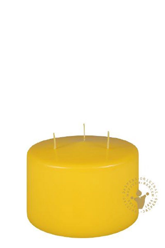 Jaspers Kerzen Stumpenkerze Dreidochtstumpenkerzen zitrone 100 x 150 mm von Jaspers Kerzen