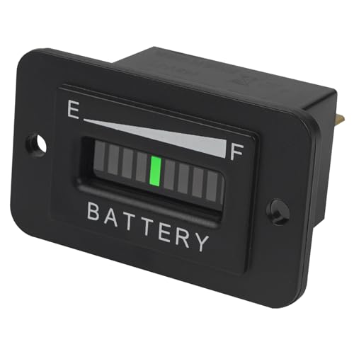 Jayron Blei-Säure-Batterie-Anzeigemessgerät Messgerät/Batteriekapazitätsmessgerät,Universeller Digitaler LCD-Alarm zum Entladen Batterien(48V) von Jayron