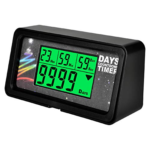 Jayron Backlight Digital 9.999 Tage Countdown-Timer Großes LCD-Display Countdown für den Ruhestand Hochzeitsurlaub Weihnachtsveranstaltung Klassenzimmer Kreuzfahrt von Jayron