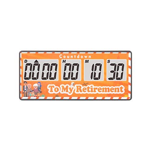 Jayron Retirement Timer 9.999 Tage Digitale Countdown-Uhr Laute Alarme,Magnet Adsorption Stoppuhr Timer Batteriebetrieben Austauschbar,für Event Reminder Schwangerschaft Hochzeit(Gelb) von Jayron