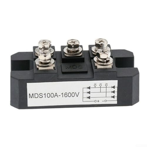 Brückengleichrichter, Dreiphasengleichrichtermodul, MDS100A 1600V 5Terminal 3 Phasen Vollwellendiode Aluminium-Modul von Jayruit