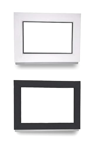 Kunststofffenster - Festverglasung - Fenster - innen weiß/außen anthrazit - BxH: 120 x 50 cm - 1200 x 500 mm - 2 fach Verglasung - 60 mm Profil von JeCo