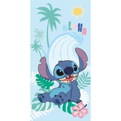 Jerry Fabrics Disney Stitch Towel Große Badetücher für Kinder: Premium 100% Baumwolle Schwimmen Strandtuch für Mädchen und Jungen von Jerry Fabrics
