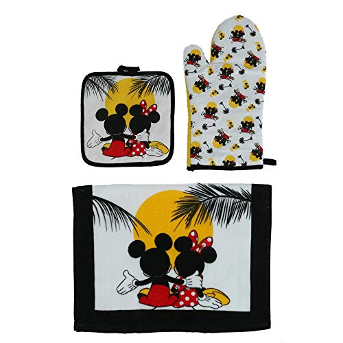 Disney Sunset Design Mickey and Minnie Mouse Kitchen Towel Set, 3 Piece von Jerry Leigh
