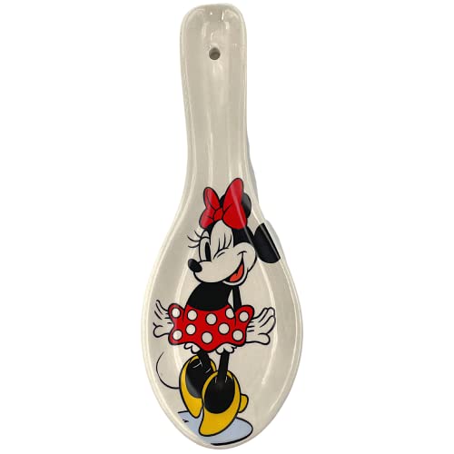 Winking Minnie Mouse Löffelablage, Keramik, Sammlerstück, Disney-Thema, Küchendekoration, Zubehör, lustige Utensilienhalter zum Kochen und Backen von Jerry Leigh
