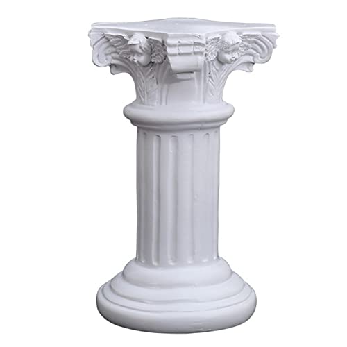 Jiakalamo Statue in griechischen Säulen, römische Säulenstatuette, aus Kunstharz, weiß, römische Säule, für Geburtstag, Hochzeit, Jahrestag (groß) von Jiakalamo