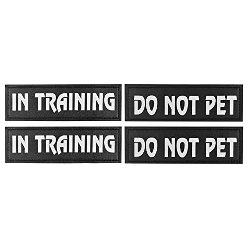 4 Stück Service-Hundepflaster mit Hakenrückseite für Hundegeschirr, Taktische Hundetrainingsweste, Reflektierende und Abnehmbare Etiketten, Hilfe für Hundewesten, Patches von Jiayaus