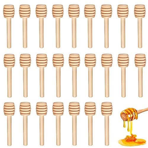 Honiglöffel,50 PCS Mini Holz Holzlöffel Honig Marmelade Honig Dipper Kleine Honeysticks zum Sammeln von Honigsirup Melasse Kaffee Milch Dispense Drizzle Honig 3 Zoll von Jieddey