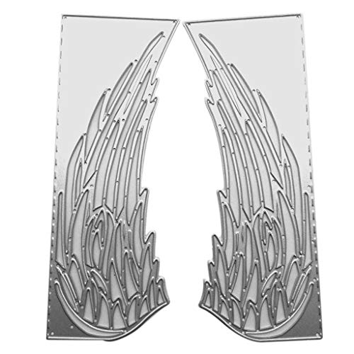Jiken Metall-Schablone, Motiv: Engelsflügel, für Scrapbooking, Stempel, Papierkarte, Prägung, Stanzform von Jiken