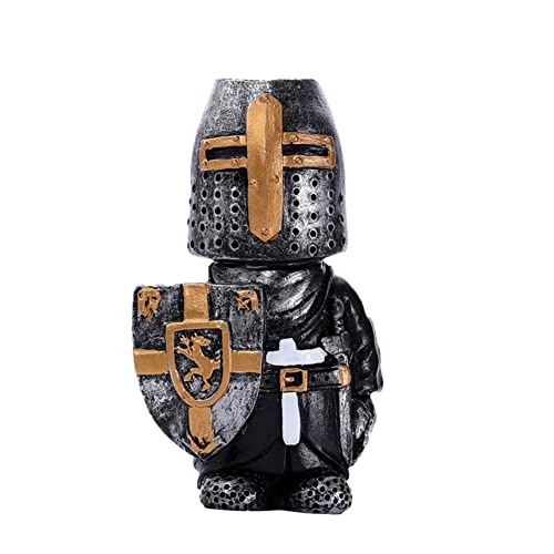 Jilijia Mini Ritter Statuen Ornamente, Resin Knight Gnom Guard Garden Skulpture, Mittelalter Ritter Rüstung Gothic Statue, Templer Figur Ornamente Ritter in Rüstung von Jilijia