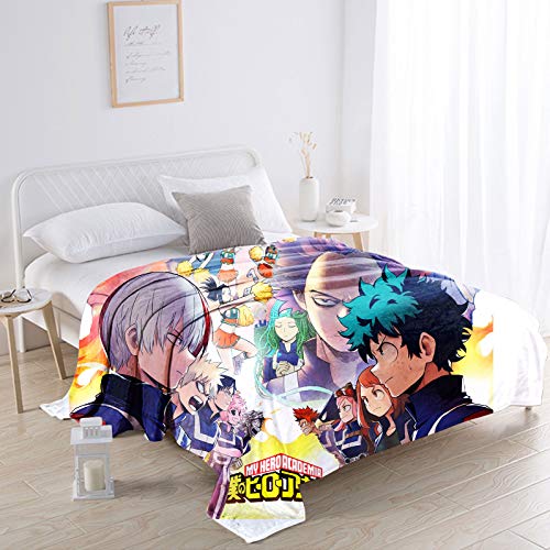 Jilijia Wohn Kuscheldecken My-Hero-Academia Blanket Quilt Flanell Weiche Warme Decke Warm Plush Cozy Soft Blankets for Chair/Bed/Couch/Sofa von Jilijia