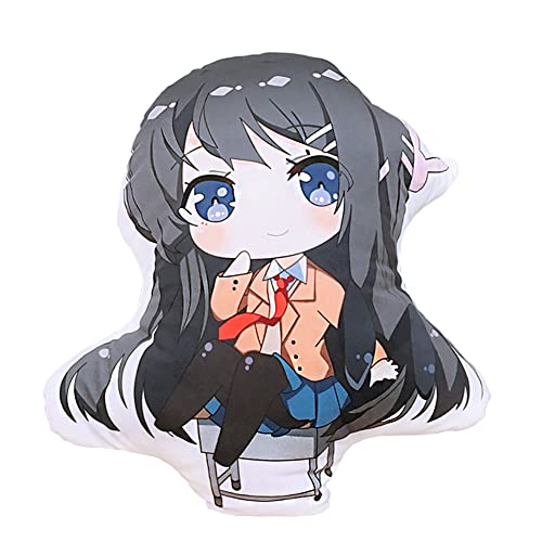 Rascal Does Not Dream Of Bunny Girl Senpai Plüschkissen Sakurajima Mai / Azusagawa Kaede Plüsch Gefüllte Kissen Anime Doppelseitiger Druck Cartoon Kissen Home Dekorative von Jilijia