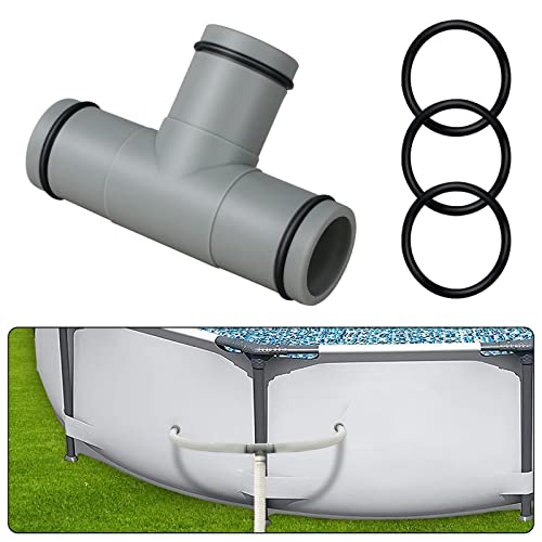 Pool-Schlauchverbinder T-Gelenk Schlauchteile Rohrzubehör 3 Schnittstellen Pool-Adapter, 32mm Schlauchteile Rohrzubehör für Wasserrohr Verbindungsstück zur Verlängerung der Poolschläuche von JinsenTGG