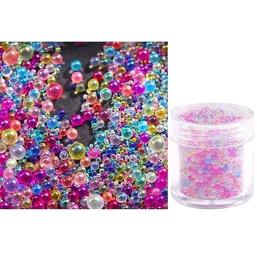 Bunte 1-3mm Mini Bubble Perlen Bunte Glasperle für DIY Silikon Epoxidharz Harz Decora Nagel Schmuck Form Füller von Jkapagzy