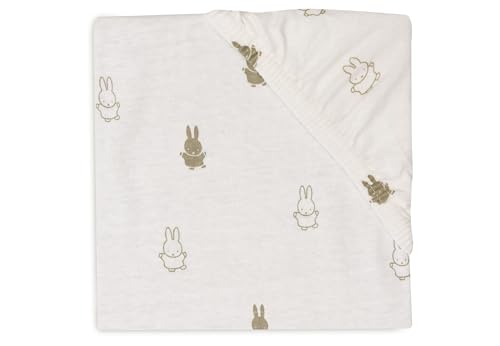 Jollein 511-507-67093 Spannlaken - Happy Miffy Olive (60x120 cm) von Jollein