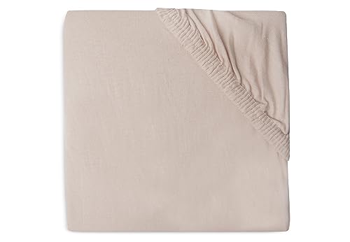Jollein Spannbettlaken Jersey - Pale Pink - 70/75x140/150cm - 100% Baumwolle - Spannbetttuch - Rosa von Jollein