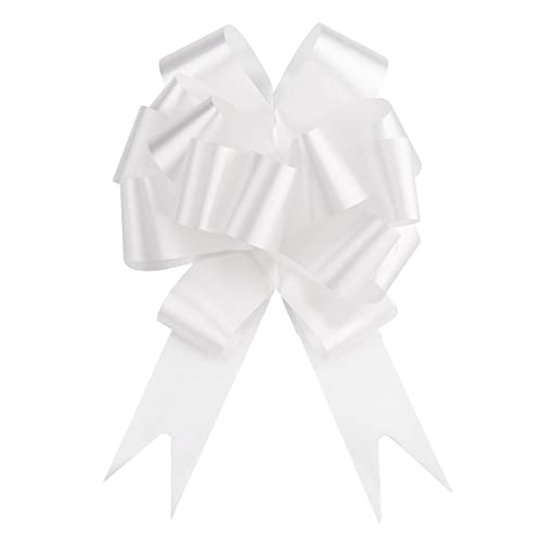 Geschenkschleife Hochzeit Schleife mit Geschenkband Weiß für Geschenke, Hochzeit Auto, Heirat, Taufe, Kommunion (30 mm - 30 Stück). von Jonami