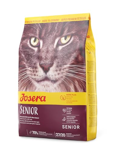 JOSERA Senior (1 x 2 kg) | Katzenfutter für ältere Katzen oder Katzen mit chronischer Niereninsuffizienz | Super Premium Trockenfutter von Josera