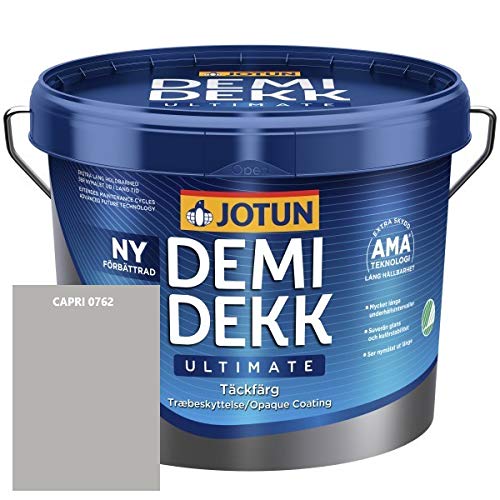 JOTUN DEMIDEKK ULTIMATE Täckfärg Holz-Farbe | Wetterschutz-Farbe | Holzschutz-Farbe | Absolute Premium-Qualität |0,75 Liter CAPRI 0762 von Jotun