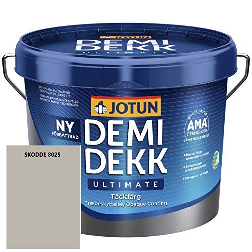 JOTUN DEMIDEKK ULTIMATE Täckfärg Holz-Farbe | Wetterschutz-Farbe | Holzschutz-Farbe | Absolute Premium-Qualität |10 Liter SKODDE 8025 von Jotun