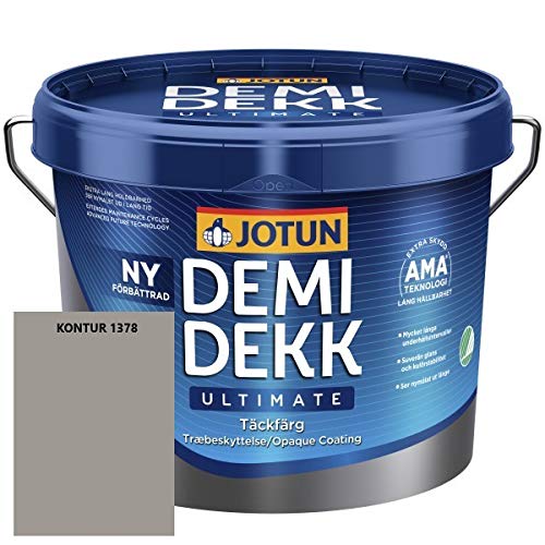 JOTUN DEMIDEKK ULTIMATE Täckfärg Holz-Farbe | Wetterschutz-Farbe | Holzschutz-Farbe | Absolute Premium-Qualität |3 Liter KONTUR 1378 von Jotun