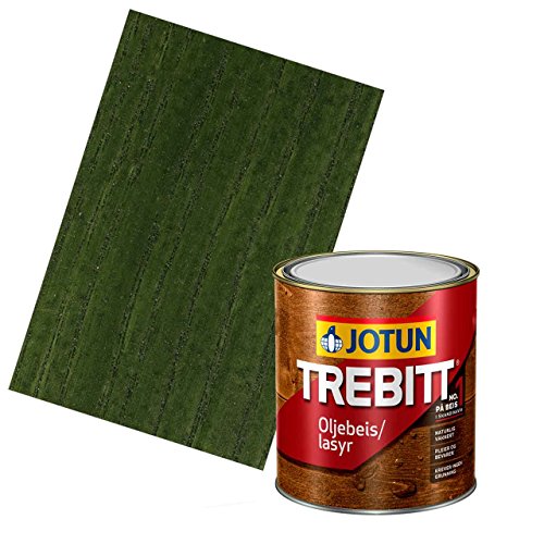 JOTUN TREBITT Lasur 837 Dunkelgrün 0,75l - Skandinavische Holzschutzlasur von Jotun