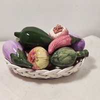 Großer Keramik/Porzellan Gemüsekorb, Porzellankunst, Tischdekoration, Cottage Dekoration, Bauernhaus Geschenkidee von Judycollections
