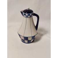 Handbemalte Porzellan Milchkanne/Kaffeekanne Mit Deckel Kobalt Blau/Royal Dekor, Keramikkanne, Dekoration, Geschenk Für Gäste von Judycollections