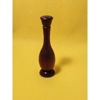 Vintage Holzvase/Blumenhalter, Tischdekoration, Holzkunst, Holzsammlung von Judycollections
